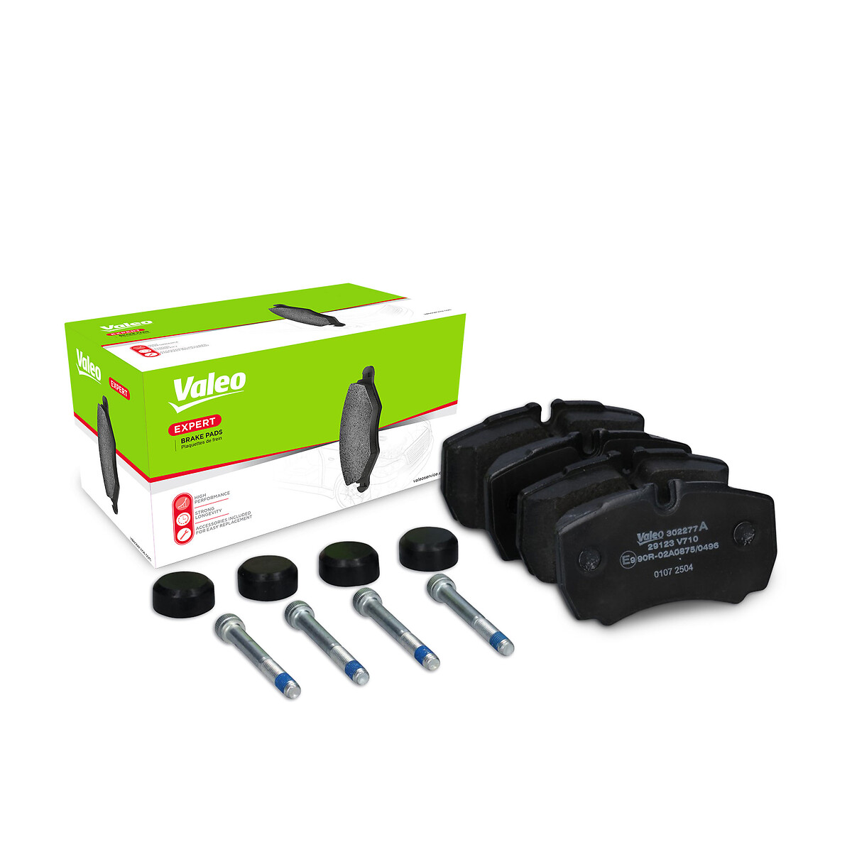 Jeu de 4 plaquettes de frein VALEO ref. 302277A